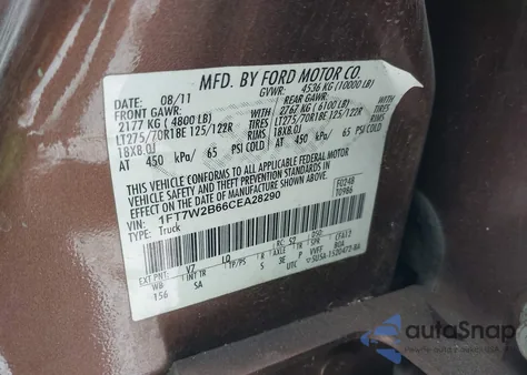 2012 Ford F-250 King Ranch z USA, uszkodzony, nr VIN 1FT7W2B66CEA28290